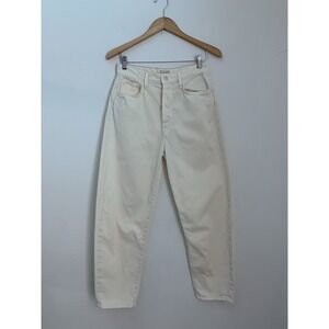 Mother The Curbside Ankle Jeans In Dawn Sz 29 High Waist Cropped Button Fly
